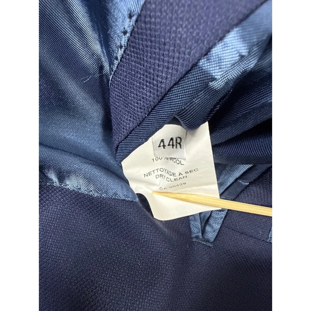 Peter Millar Mens 44R Navy Blue 100% Wool 2 Button Blazer Sport Coat Jacket